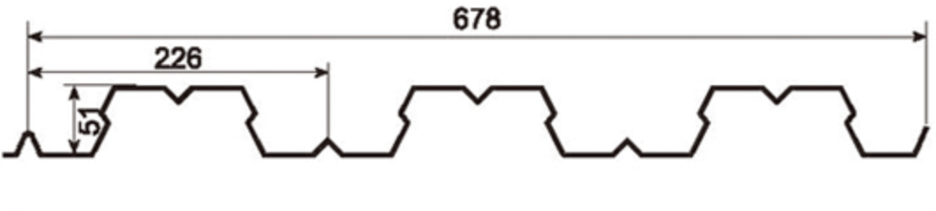 MM-PR-0299 Metal Decking profile drawing