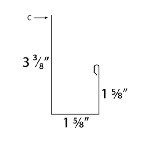 MM-PR-0323 J-Channel profile drawing