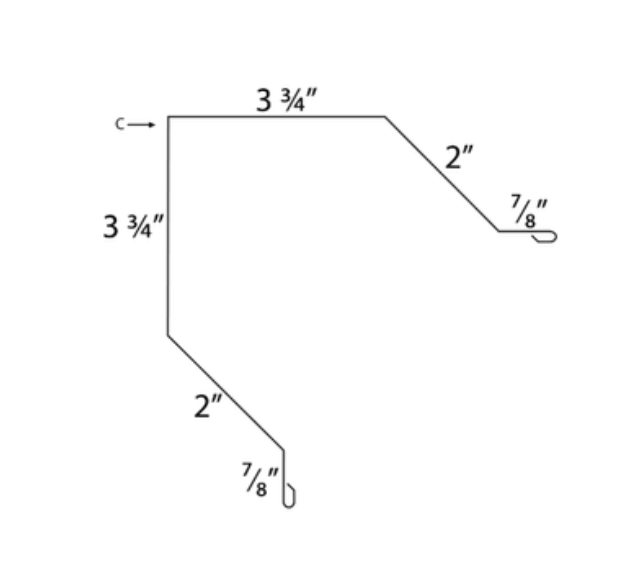 MM-PR-0326 Outside Corner profile drawing