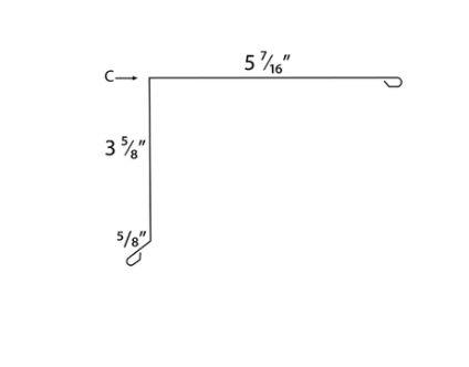 MM-PR-0336 Rake Trim profile drawing