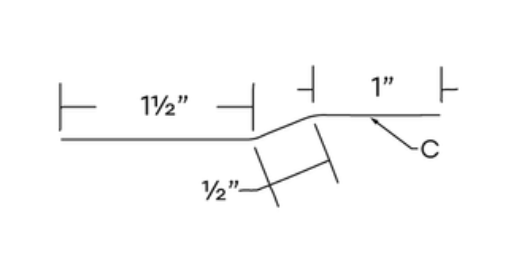 MM-PR-0340 Standing Seam Offset Cleat profile drawing