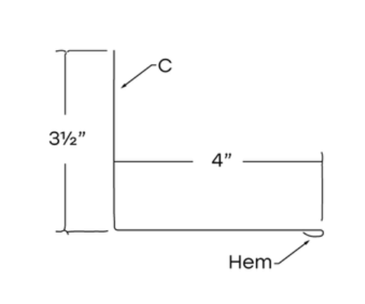MM-PR-0342 Standing Seam Rake Wall profile drawing