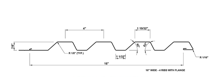 MM-PR-0356 Wave Panel profile drawing