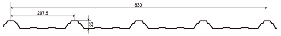 MM-PR-0001 Roofing and Cladding profile drawing