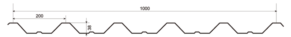 MM-PR-0025 Roofing and Cladding profile drawing