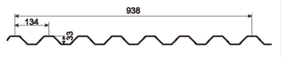 MM-PR-0034 Roofing and Cladding profile drawing