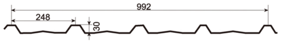 MM-PR-0041 Roofing and Cladding profile drawing