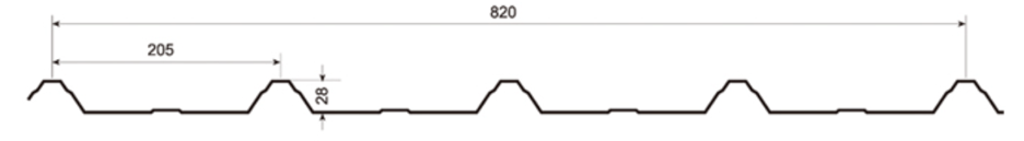 MM-PR-0048 Roofing and Cladding profile drawing