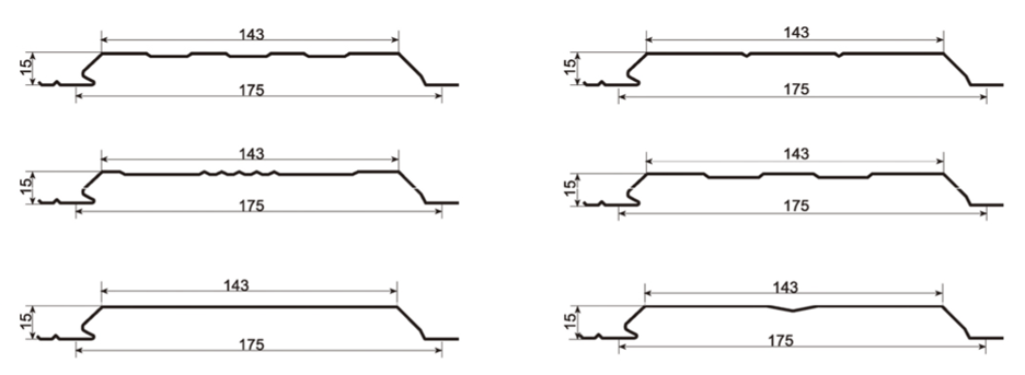 MM-PR-0075 Roofing and Cladding profile drawing