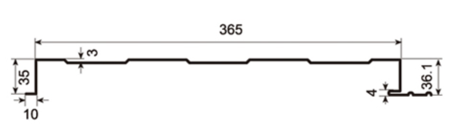 MM-PR-0078 Roofing and Cladding profile drawing