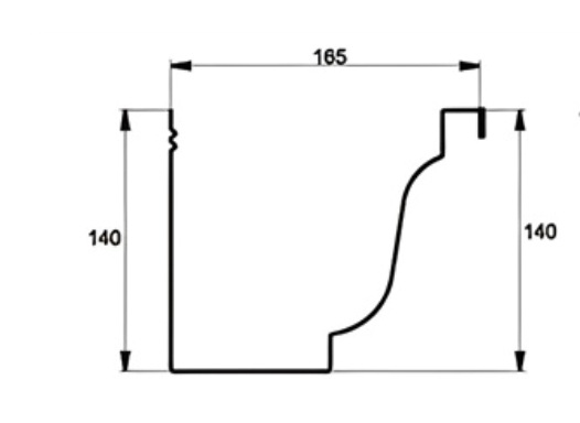 MM-PR-0227 Gutter profile drawing