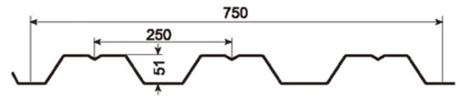 MM-PR-0297 Metal Decking profile drawing