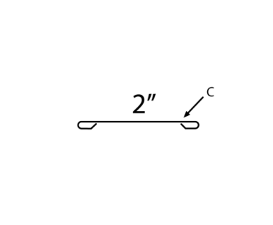 MM-PR-0354 Gutter Strap profile drawing