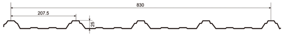 MM-PR-0001 Roofing and Cladding profile drawing