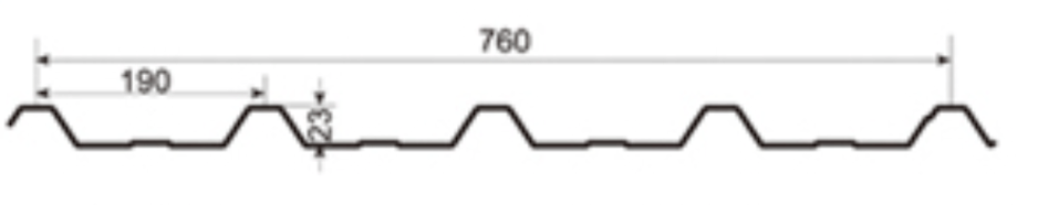 MM-PR-0003 Roofing and Cladding profile drawing