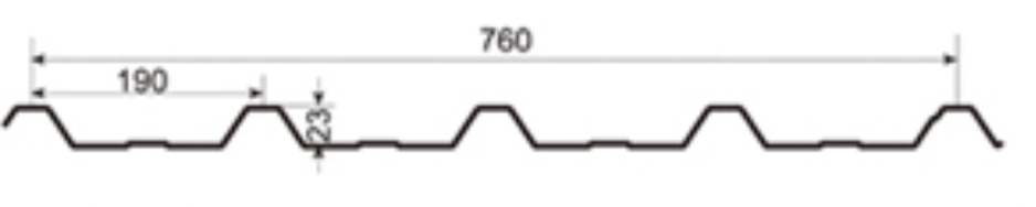 MM-PR-0004 Roofing and Cladding profile drawing