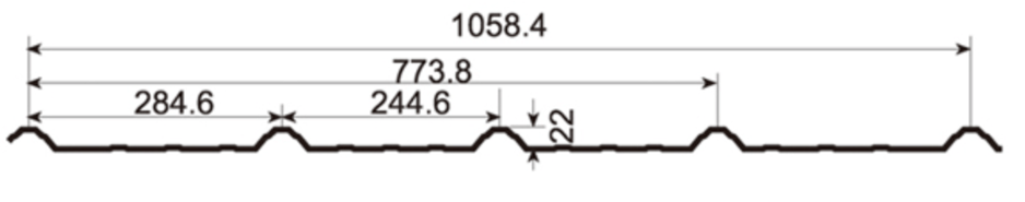 MM-PR-0005 Roofing and Cladding profile drawing