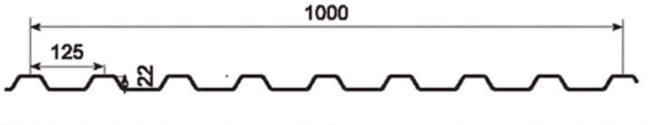 MM-PR-0006 Roofing and Cladding profile drawing