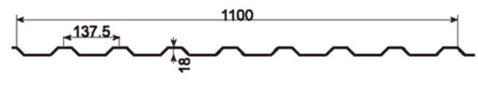 MM-PR-0008 Roofing and Cladding profile drawing