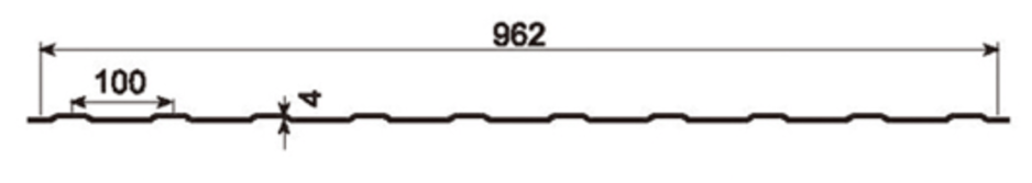 MM-PR-0009 Roofing and Cladding profile drawing