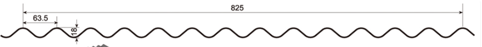 MM-PR-0011 Roofing and Cladding profile drawing