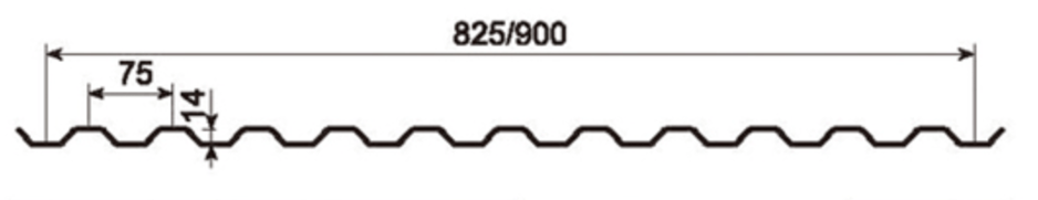 MM-PR-0014 Roofing and Cladding profile drawing