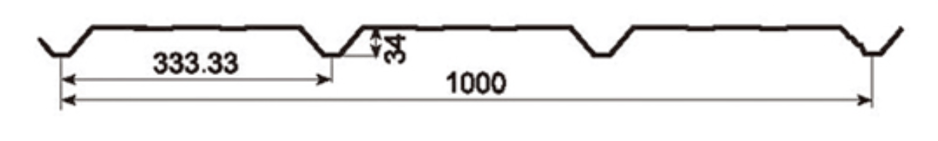 MM-PR-0016 Roofing and Cladding profile drawing