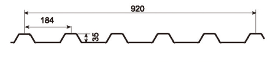 MM-PR-0018 Roofing and Cladding profile drawing