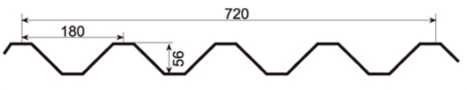 MM-PR-0020 Roofing and Cladding profile drawing