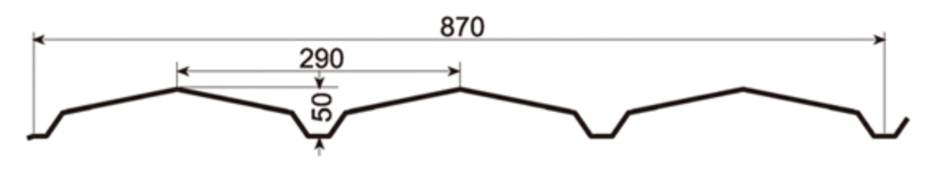 MM-PR-0022 Roofing and Cladding profile drawing