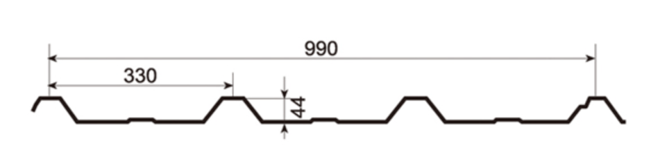 MM-PR-0024 Roofing and Cladding profile drawing