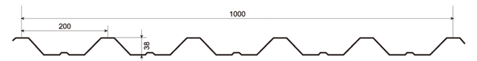 MM-PR-0025 Roofing and Cladding profile drawing