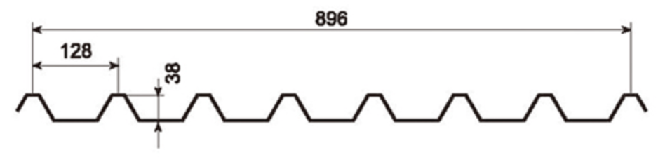 MM-PR-0026 Roofing and Cladding profile drawing