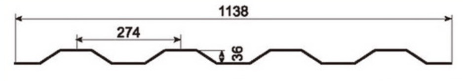 MM-PR-0027 Roofing and Cladding profile drawing