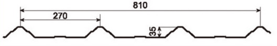 MM-PR-0028 Roofing and Cladding profile drawing