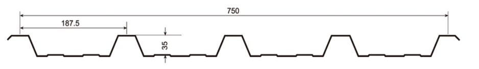MM-PR-0031 Roofing and Cladding profile drawing