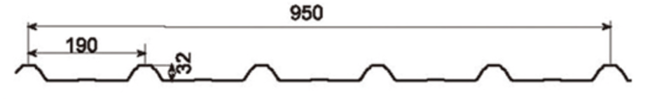 MM-PR-0039 Roofing and Cladding profile drawing