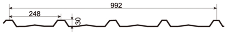 MM-PR-0041 Roofing and Cladding profile drawing
