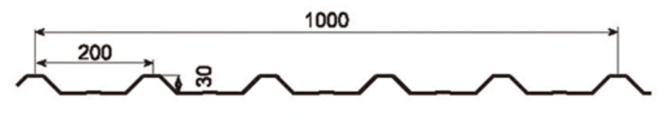 MM-PR-0042 Roofing and Cladding profile drawing