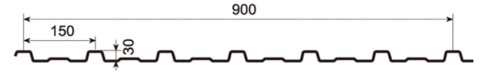 MM-PR-0045 Roofing and Cladding profile drawing