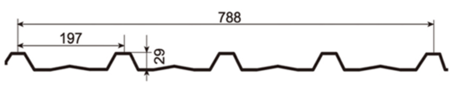 MM-PR-0047 Roofing and Cladding profile drawing