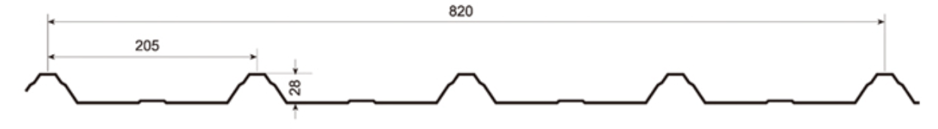MM-PR-0048 Roofing and Cladding profile drawing