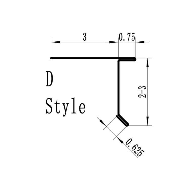 MM-PR-0051 Drip Edge profile drawing