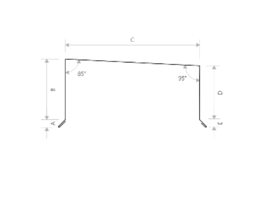 MM-PR-0057 Coping Drip Flashing profile drawing
