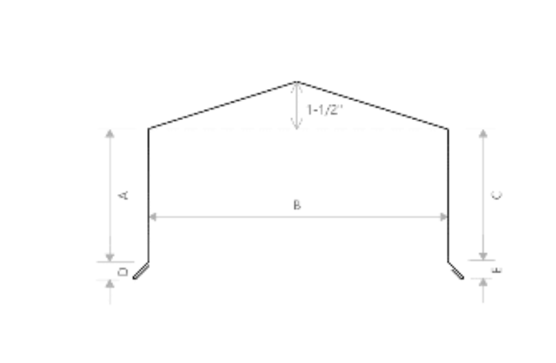 MM-PR-0059 Coping Peak Flashing profile drawing