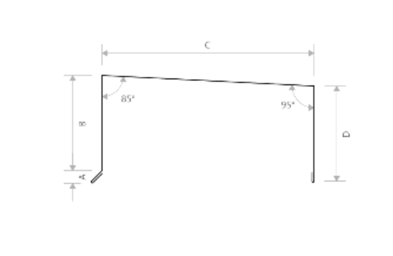 MM-PR-0060 Coping Standard Flashing profile drawing