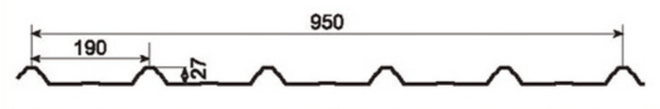 MM-PR-0070 Roofing and Cladding profile drawing