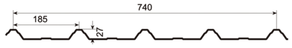MM-PR-0071 Roofing and Cladding profile drawing