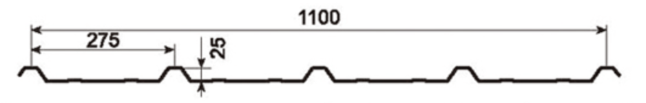 MM-PR-0073 Roofing and Cladding profile drawing