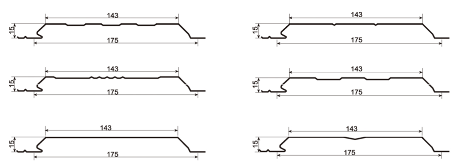 MM-PR-0075 Roofing and Cladding profile drawing